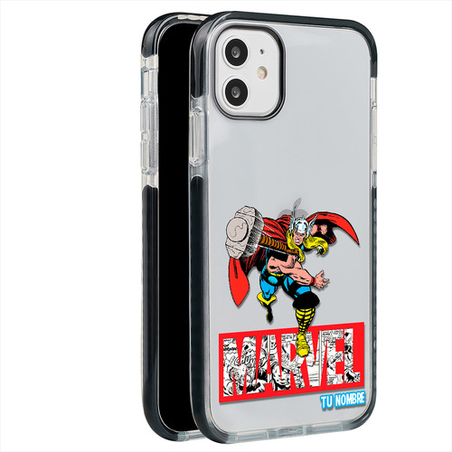 Funda Para iPhone Thor Marvel Nombre Personalizada