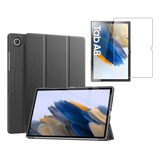 Funda Plegable Porta Lapiz Para Samsung Tab A8 10.5 + Vidrio