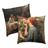 John William Waterhouse, 2 Fundas Decorativas Cojines Sala 