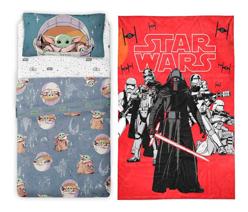 Set Sabanas Piñata + Frazada Piñata Flannel Star Wars