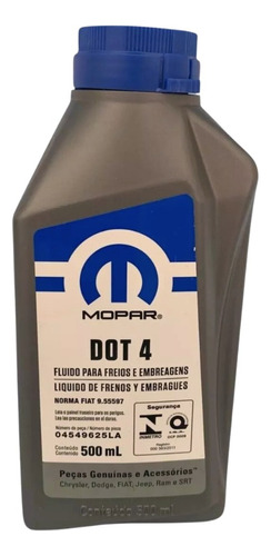 Fluido De Freio Dot 4 Mopar Original 04549625la 