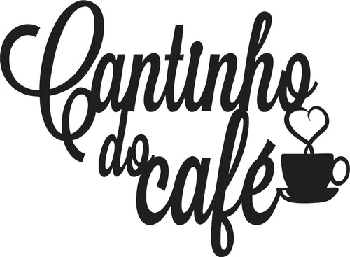 Cantinho Do Café Aplique Mdf 3mm, Cozinha Preto Decoração