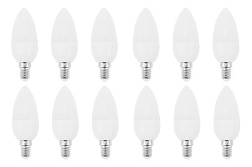 12 Lámparas Led, Bombillas, Candelabros, 2700 K, Ac220-