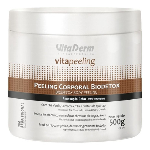 Esfoliante Mecânico Peeling Corporal Biodetox 500g Vita Derm