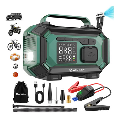 10000a Cargador De Baterías Auto Portátil 12v Arrancador De Baterías Pasa Corriente Compresor Aire Auto 2en1 Arrancador Baterías Compresor Portátil Cargador De Batería Para Carro