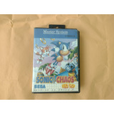 Sonic Chaos Master System Original Com Caixinha E Manual