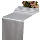 Welmatch White Satin Table Runners 5 Piezas Wedding Banquet 