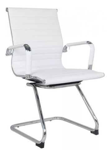 Silla Sillón Aluminium Base Fija Ejecutivo Gerencial Cromado