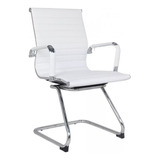 Silla Sillón Aluminium Ejecutivo Gerencial Cromado Base Fija