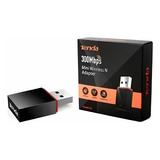 Adaptador Wifi Mini Usb 300mbps Wireless Preto Tenda U3