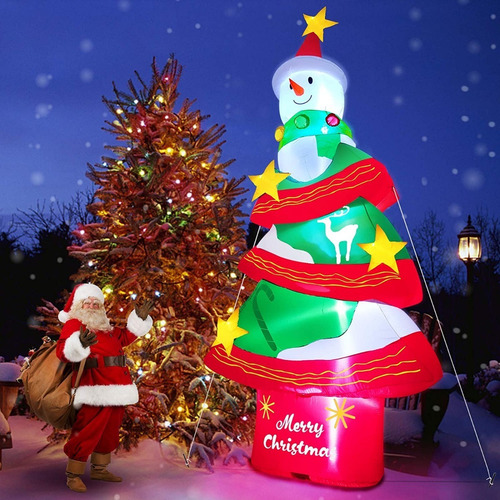 Adorno Decoracion Navidad Inflable Globo Santa 3.80 Mts Alto