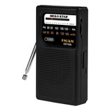 Radio Portatil Am/fm Megastar Cx16a Com 2 Bandas A Pilha