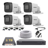 Kit Circuito Cerrado 4 Cámaras 2 Mp Microfono 1 Tb Dvr 8 Utp