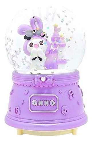 Esfera Cristal Nieve Bola Sanrio Luz Musica Adorno Deco 16cm