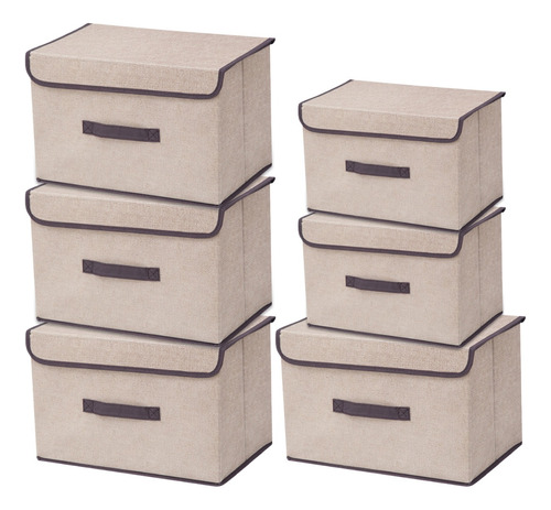  Cajas Organizadoras Ropa Plegables 4 Grandes + 2 Pequeños