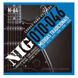 Kit 3 Encordoamento Guitarra Nig 010 N64 1a Mi Palheta Free