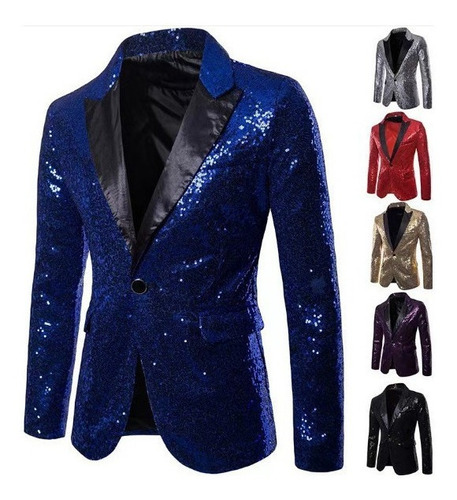 Blazer De Hombre De Vestir Con Lentejuelas