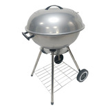 Asador De Carne De Carbón Acero Inox Negro 48cm