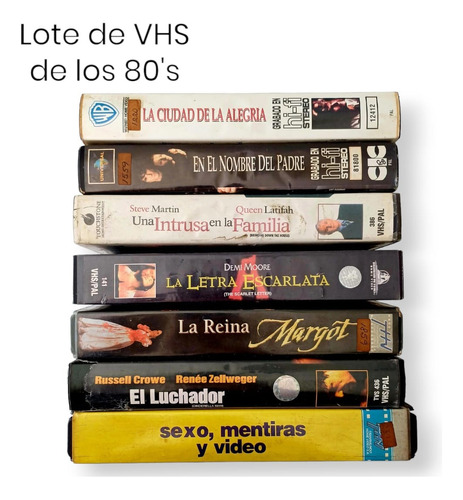 Lote De Películas Vhs De Los 80's De Videoclub!  A Revisar.