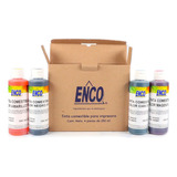 Kit De 4 Tintas Comestibles Para Impresora Enco 250 Ml