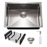 Cuba Inox Quadrada Gourmet Cozinha Pia 60x40 Acessór Sq600