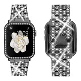 Malla Para Apple Watch 38mm Con Brillos Color Negro 