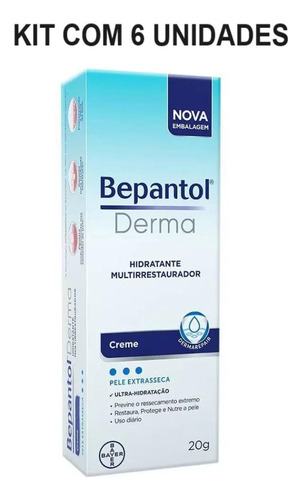 Kit Bepantol Derma Creme Multirrestaurador C/ 6un De 20g