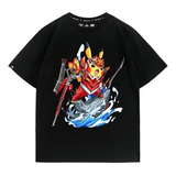 Camiseta Holgada Eva Pikachu Cos Evangelion-02 Fight Trend