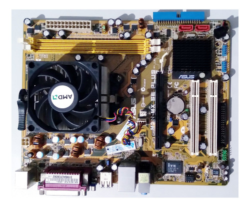 Placa Mãe Asus Amd Ddr2 Com Defeito C/ Processador E Memória