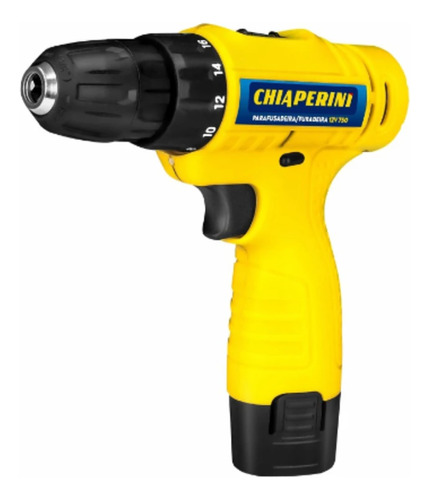 Parafusadeira/furadeira 750 12v Liion Chiaperini Cor Amarelo