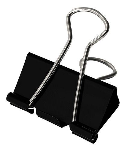 Clips Prendedor De Papel Grampo Binder 32mm 12 Un Preto