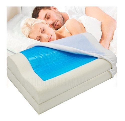 2 Almohadas Memory Gel Duo Ortopédicas Indeformables + Funda