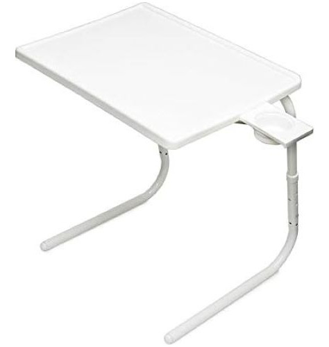 Ligera Mesita Plegable Laptop Resistente Ajustable Blanco