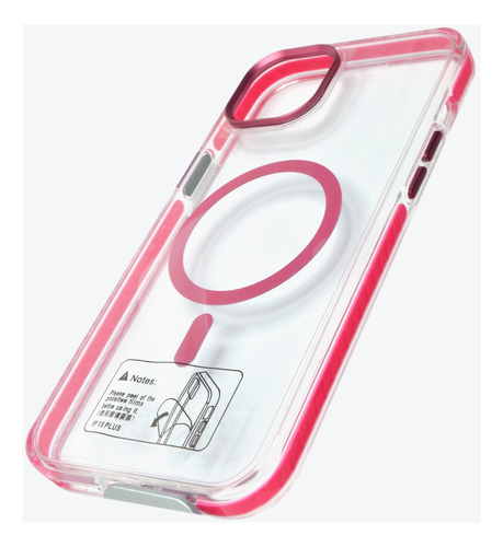 Funda Borde Color Carga Magnética Compatible iPhone 15 Pro