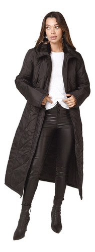 Campera Larga Lleruc Impermeable Rompeviento Piel Mujer 