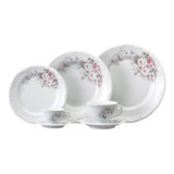 Conjunto Pratos E Xícaras 42 Peças  Eterna Porcelana Schmi