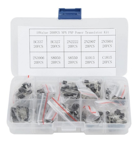 Kit 200 Transistor Encendido Npn Pnp Surtido En Caja 20 C/u