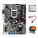 Placa Base B75 Eth Mining+cpu Aleatoria+ventilador De Refrig