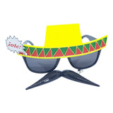 Combo Anteojo Mexicano Sombrero Y Bigote X6 Fiestas Cotillon