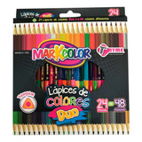 Lapices Colores Tryme Markcolor Duo Doble Punta Caja C/24