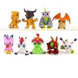 Action Figure Digimon Kit Com 9 Personagens Miniatura