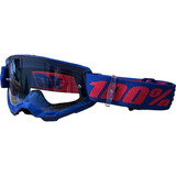 Oculos Goggle 100% Strata 2 Azul/vermelho Downhill/motocross