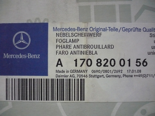 Faro Neblina Izquierdo Mercedes Benz Slk 200 230 Nuevo Origi Foto 5