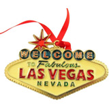 Las Vegas - Placa Decorativa Para Árbol De Navidad, En Caja 