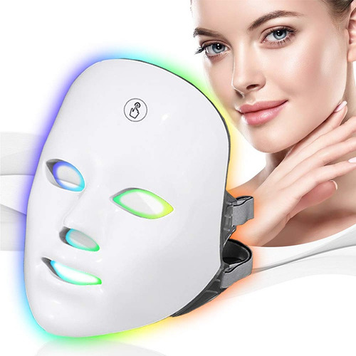 Máscara Facial Led Inalámbrica De 7 Colores