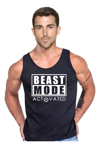 Polera Beast Mode Activated Gimnasio Musculosa Tank Gym