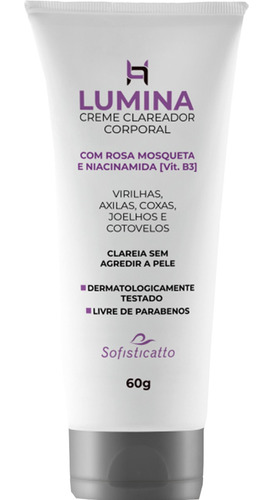  Lumina Creme Clareador Corporal Sofisticatto 60g