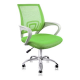 Cadeira Escritório Base Cromada Fortt Lisboa Verde Csf02-vd Material Do Estofamento Mesh/tecido