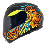 Casco Abatible Moto Art Naranja Matte Talla Xl Sh3910 Shaft