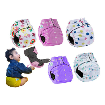 5 Pañales Ecologicos Reutilizables + 8 Insertos De 4 Capas Género Niñas Talla Unitalla | MercadoLibre